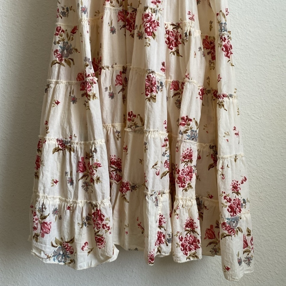 AMAYA Romantic Long Floral Cotton Dress S/M - Picture 9 of 16